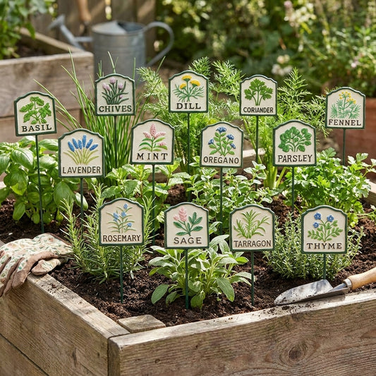 MARTHA'S VINEYARD Herb Garden Labels (Green & Cream)