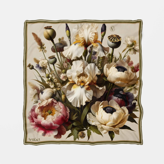 ARTIFACT Square Silk Scarf - Liora Bounty