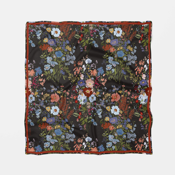 ARTIFACT Square Silk Scarf - Liora Noir