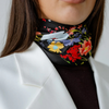 ARTIFACT Square Silk Scarf - Liora Noir