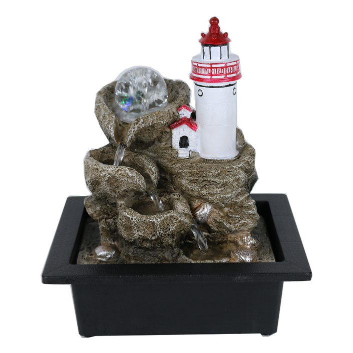 EWATER FEATURES Desktop Water Fountain Medium - Lively Lighthouse