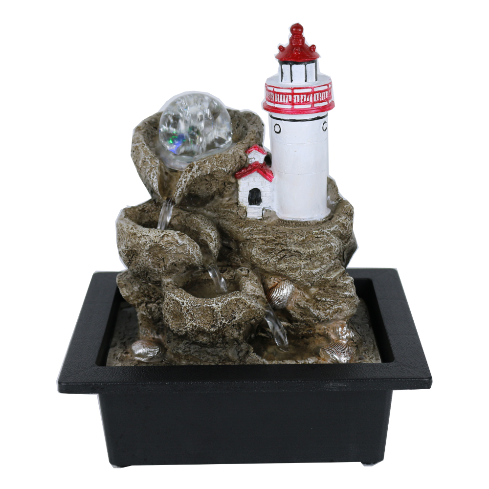 Load image into Gallery viewer, EWATER FEATURES Desktop Water Fountain Medium - Lively Lighthouse