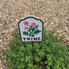 MARTHA'S VINEYARD Herb Garden Labels (White & Black) - Set of 8