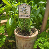 MARTHA'S VINEYARD Herb Garden Labels (White & Black) - Set of 8