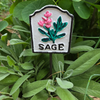 MARTHA'S VINEYARD Herb Garden Labels (White & Black) - Set of 8