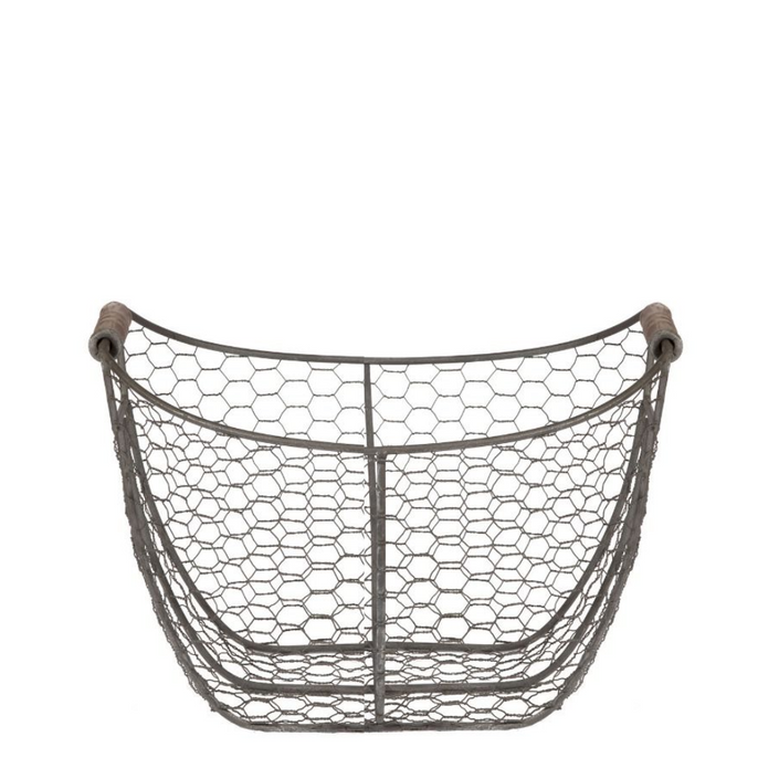 MARTHA'S VINEYARD Scoop Chicken Wire Basket - Large