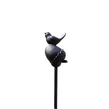 MARTHA'S VINEYARD Garden Stake Black Finish - Acorn
