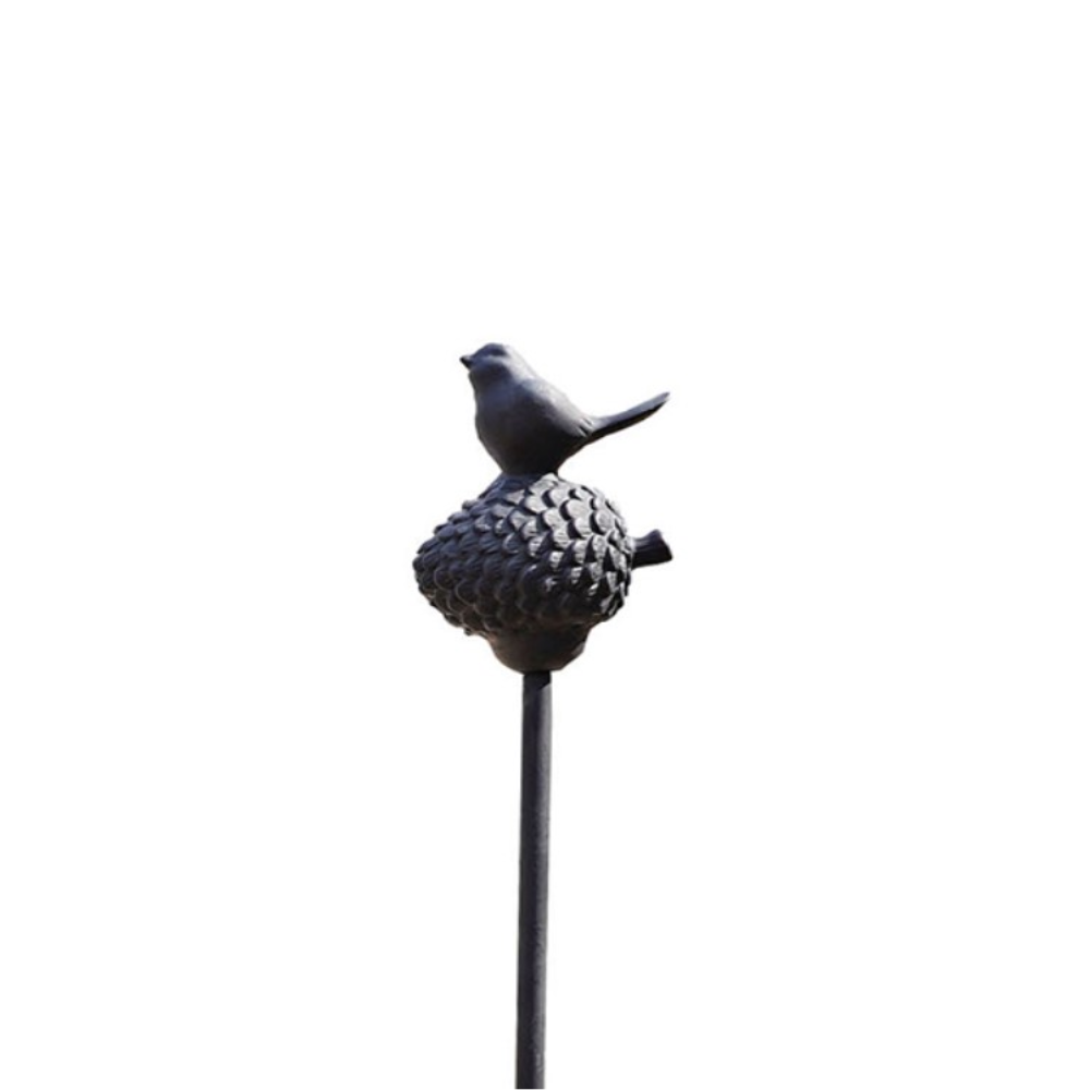 Load image into Gallery viewer, MARTHA&#39;S VINEYARD Garden Stake Black Finish - Pinecone