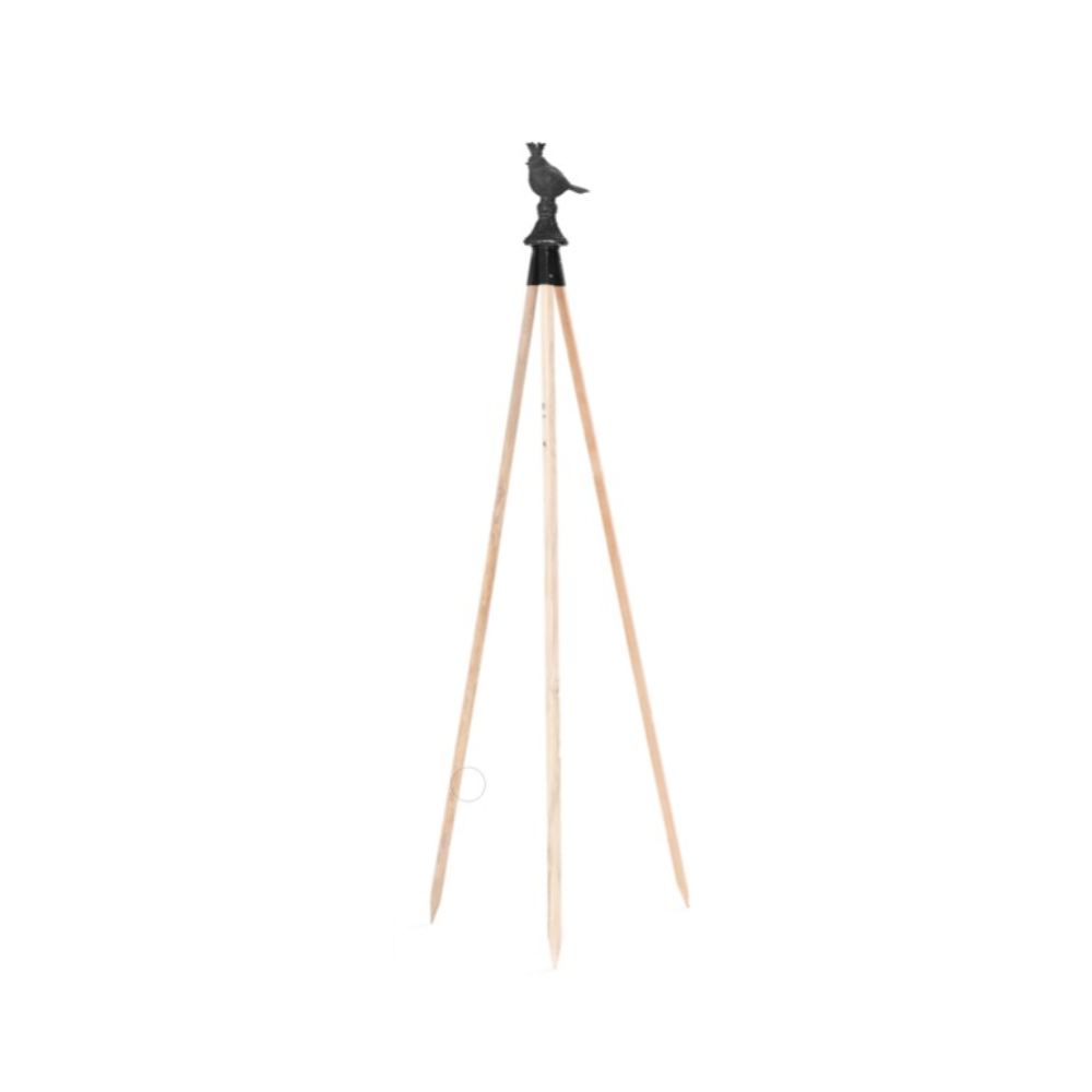 Load image into Gallery viewer, MARTHA&#39;S VINEYARD Garden Stake Topper Black Finish - King Sparrow