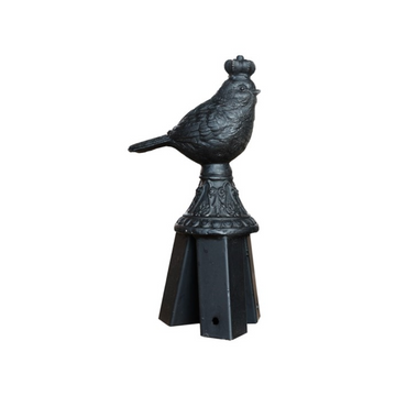MARTHA'S VINEYARD Garden Stake Topper Black Finish - Queen Sparrow