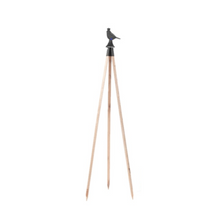 Load image into Gallery viewer, MARTHA&#39;S VINEYARD Garden Stake Topper Black Finish - Queen Sparrow