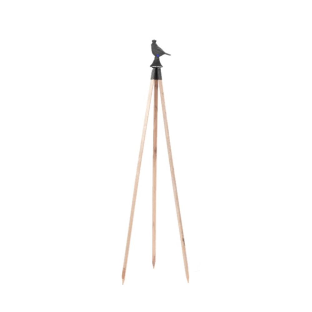 Load image into Gallery viewer, MARTHA&#39;S VINEYARD Garden Stake Topper Black Finish - Queen Sparrow