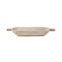 Load image into Gallery viewer, MARTHA&#39;S VINEYARD Wooden Oval Bowl With Handles - Medium