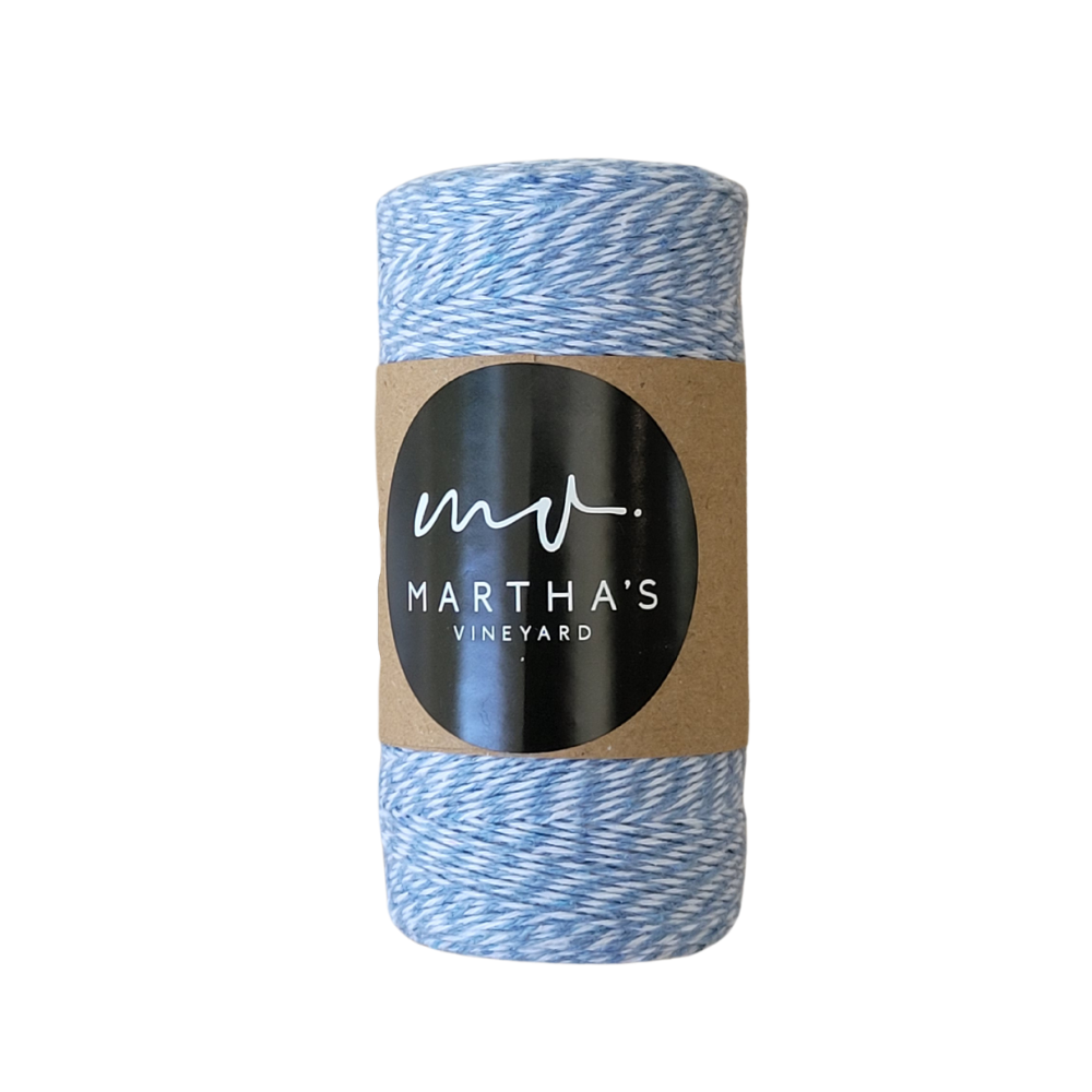 Load image into Gallery viewer, MARTHA&#39;S VINEYARD Candy Stripe Twine - Pale Blue &amp; White