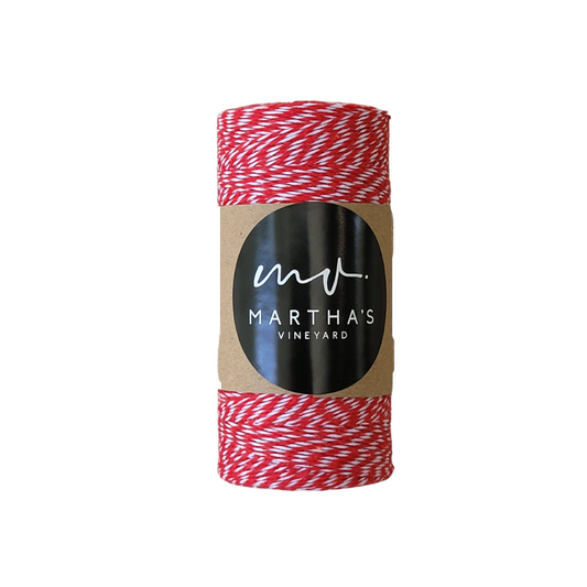 MARTHA'S VINEYARD Candy Stripe Twine - Red & White