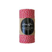 Load image into Gallery viewer, MARTHA&#39;S VINEYARD Candy Stripe Twine - Red &amp; White