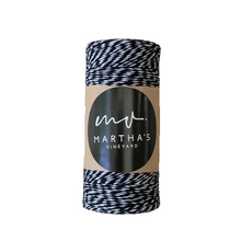 Load image into Gallery viewer, MARTHA&#39;S VINEYARD Candy Stripe Twine - Black &amp; White