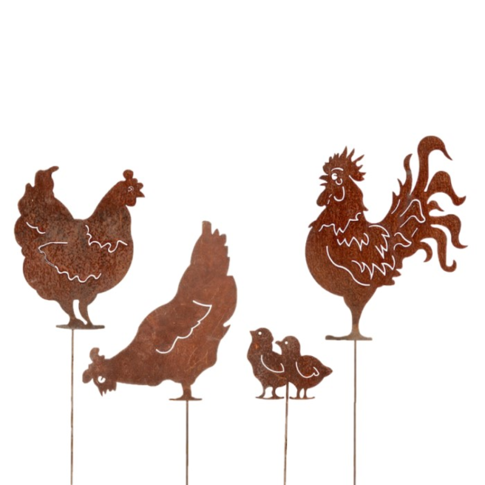 Load image into Gallery viewer, MARTHA&#39;S VINEYARD Chicken Silhouette Rust - Set of 4