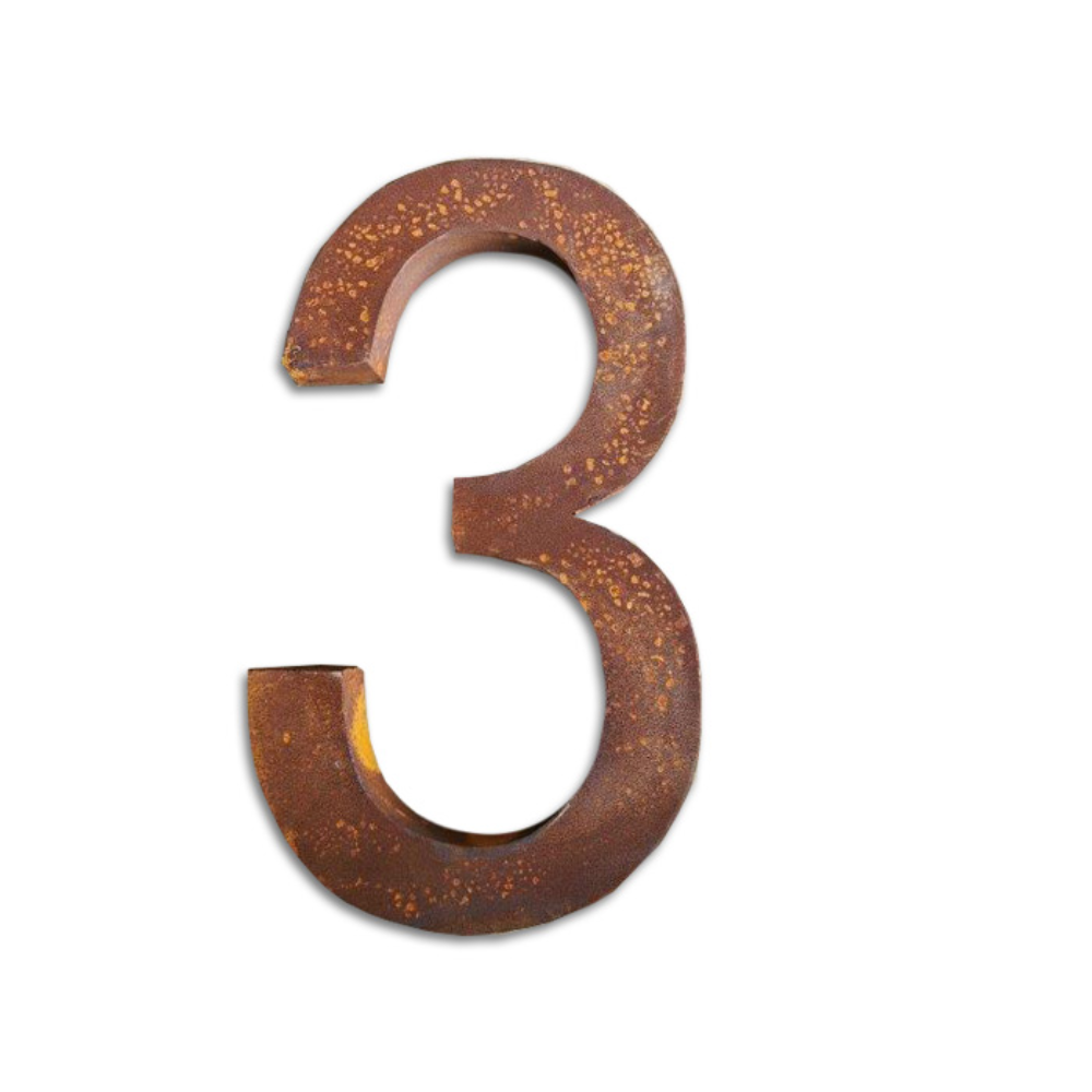 MARTHA'S VINEYARD Rusted House Number - '3'