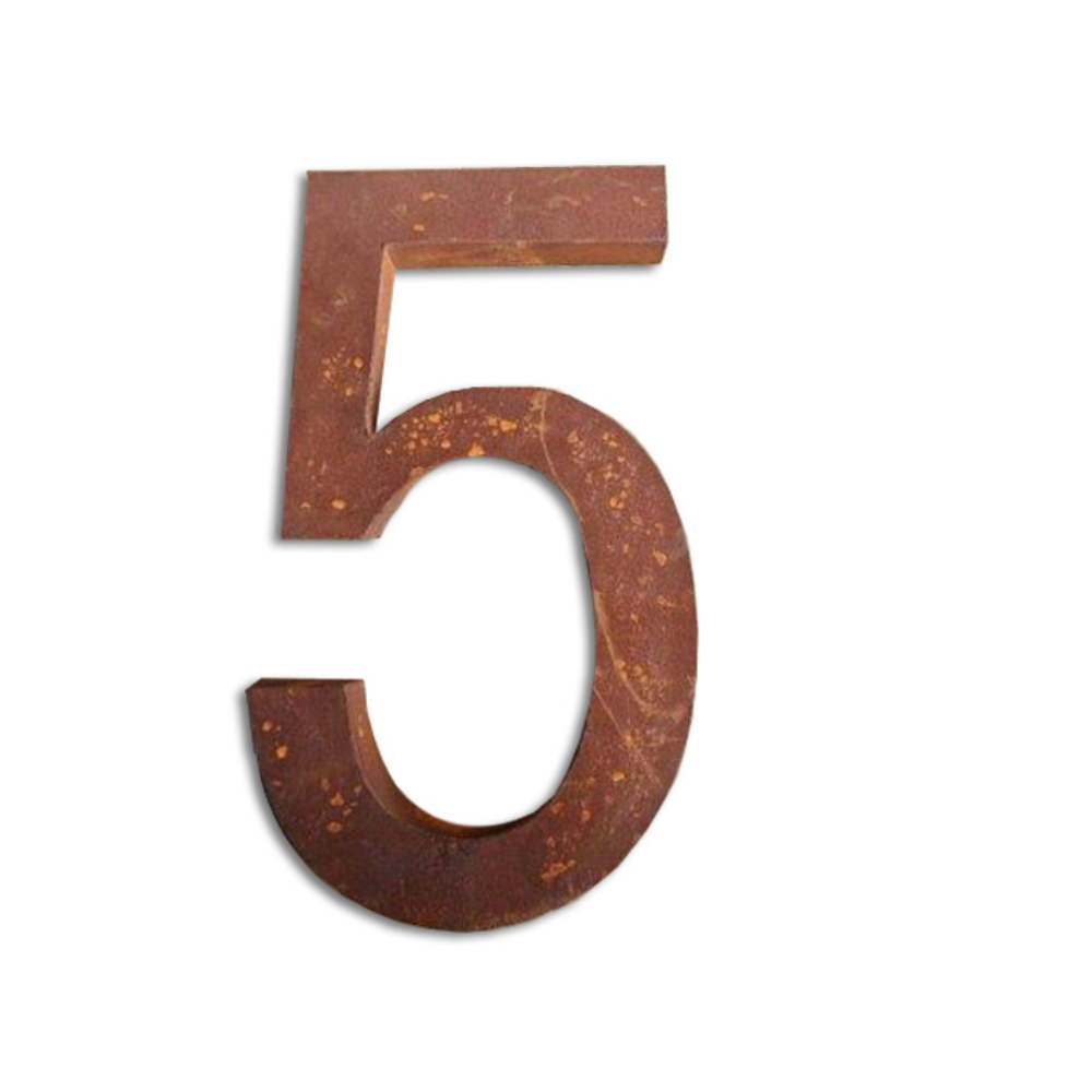 MARTHA'S VINEYARD Rusted House Number - '5'