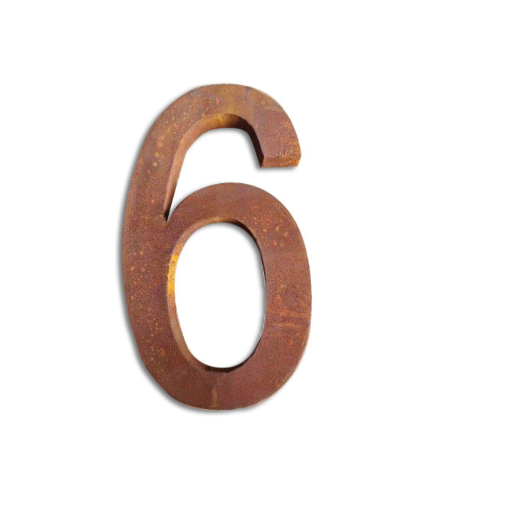 MARTHA'S VINEYARD Rusted House Number - '6'