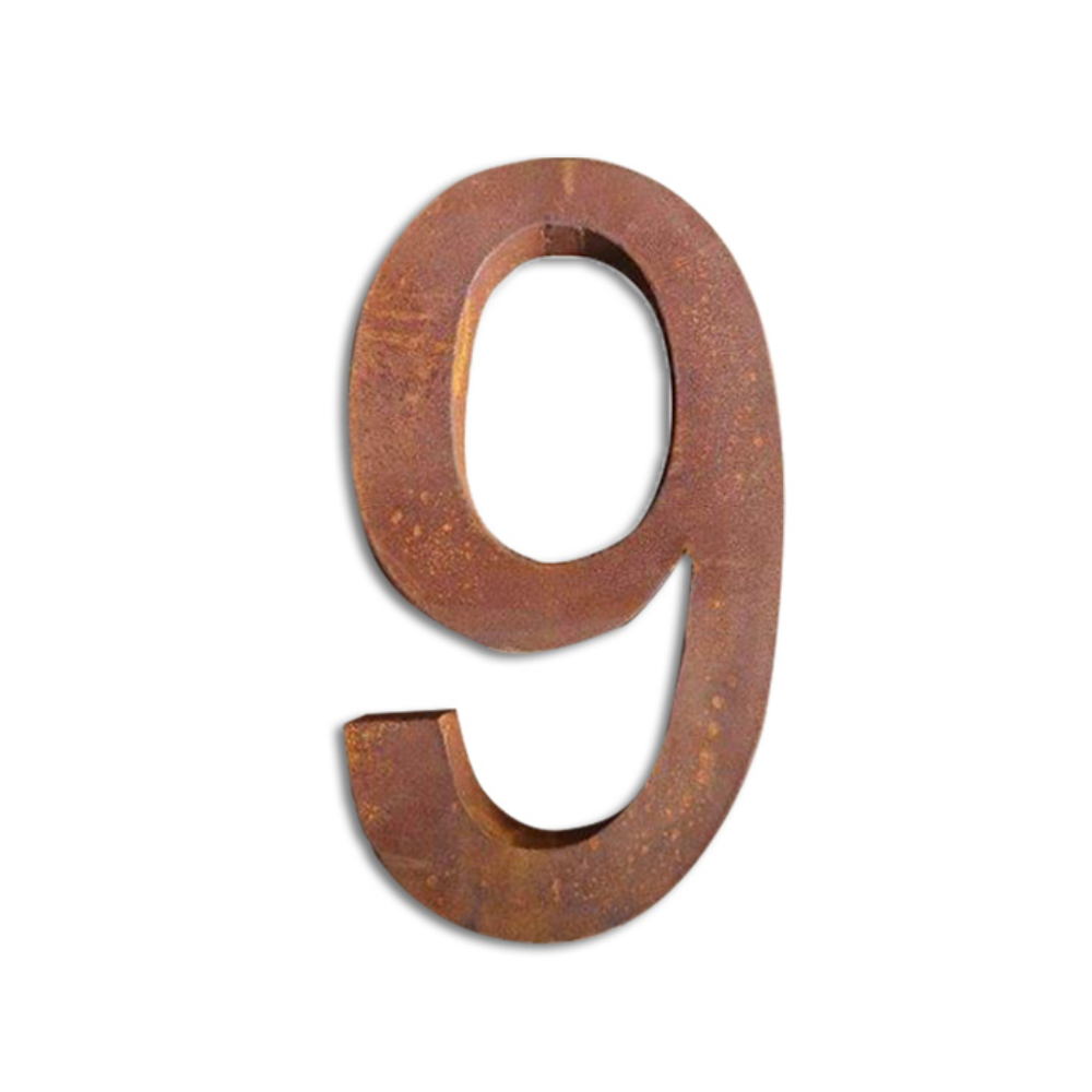 MARTHA'S VINEYARD Rusted House Number - '9'