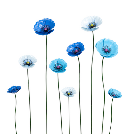 MARTHA'S VINEYARD Stake Poppy Blue - Set of 9