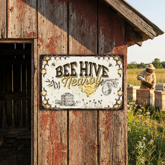 MARTHA'S VINEYARD ‘Bee Hive nearby’’ Sign