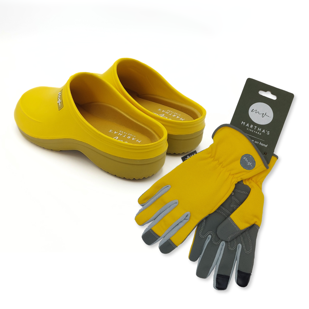 Load image into Gallery viewer, MARTHA&#39;S VINEYARD Glove &amp; Clog Set – Sunflower