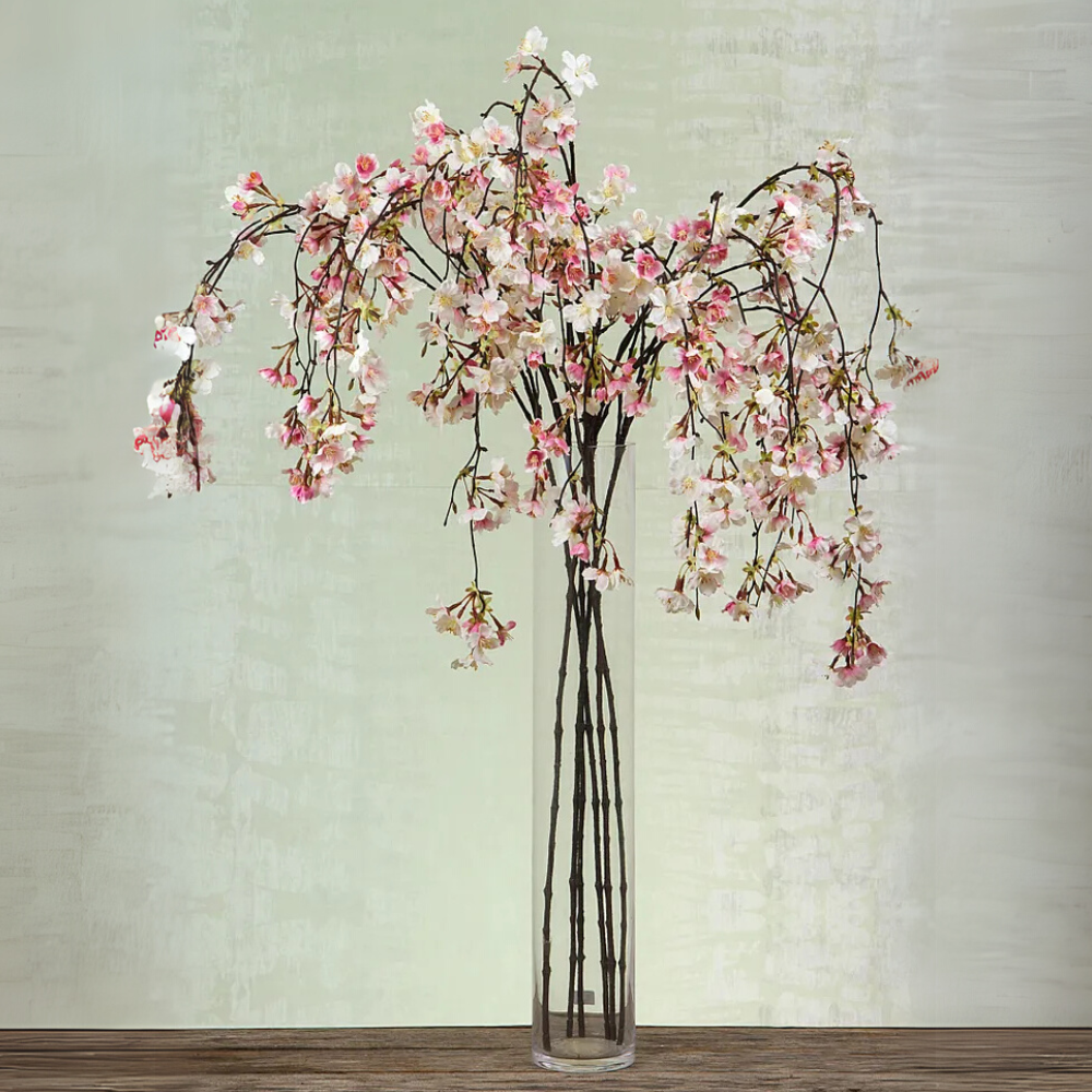 Load image into Gallery viewer, Martha&#39;s Vineyard Cherry Blossom Hanging Spray 1.3m Pink - Set of 12