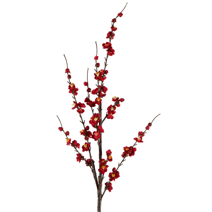 Martha's Vineyard Japonica Blossom Stem 120cm Red - Set of 12