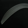 Sickle with a metallic blade on a black background