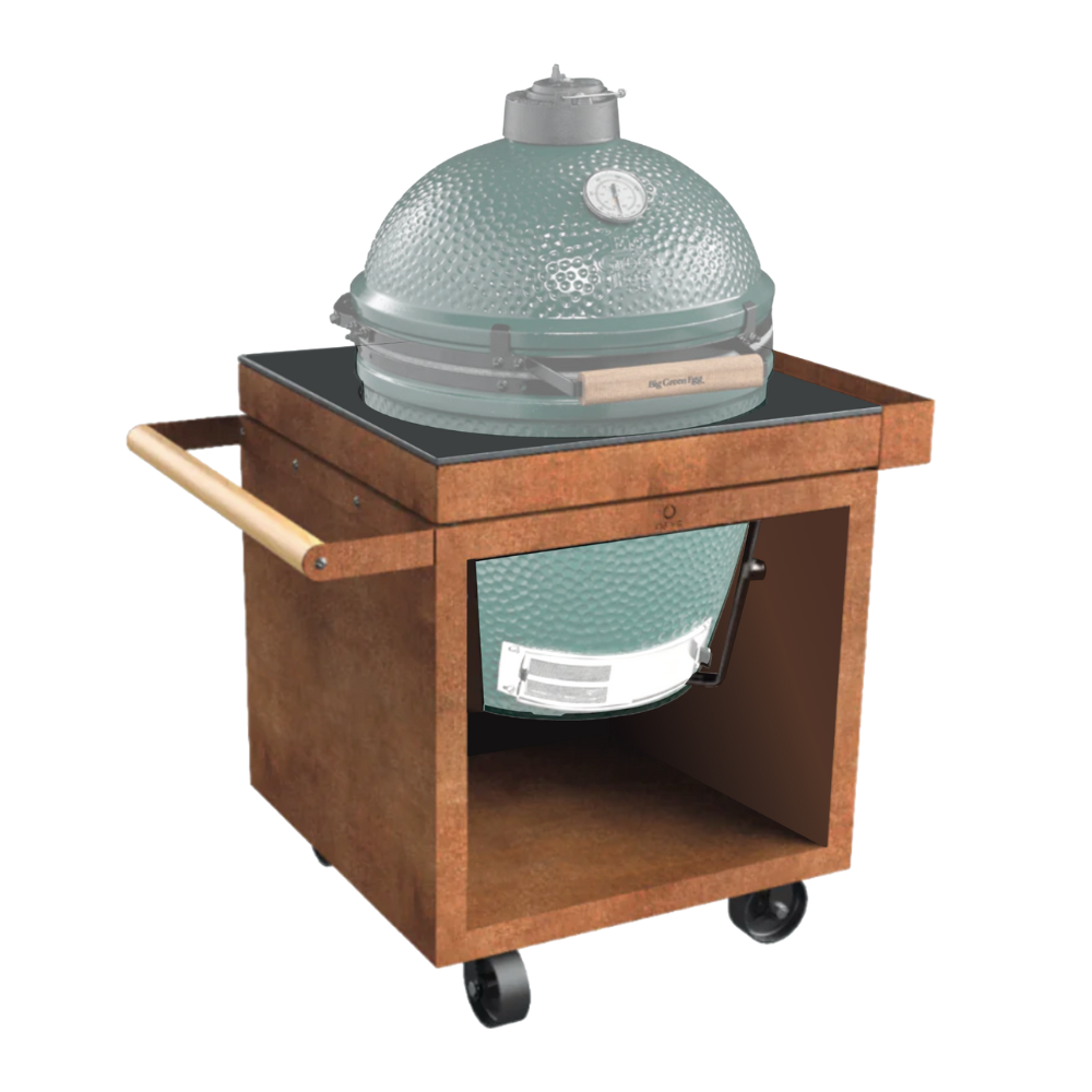 Load image into Gallery viewer, OFYR Pro + Kamado Grill Stand w/ Ceramic Tabletop - Corten Steel **Limited Stock**