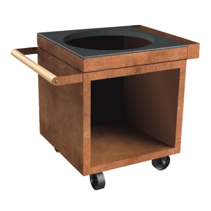 OFYR Pro + Kamado Grill Stand w/ Ceramic Tabletop - Corten Steel **Limited Stock**