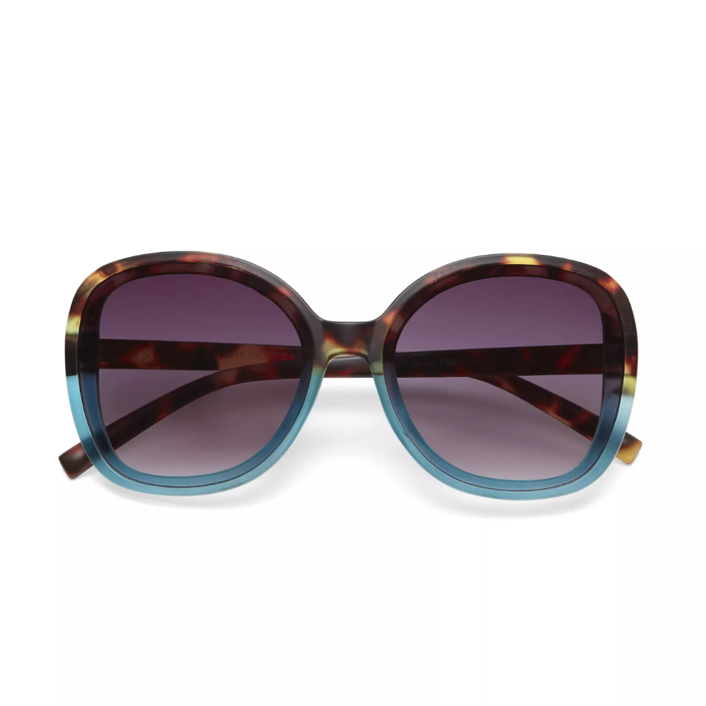 Load image into Gallery viewer, OKKIA Anna Adult Sunglasses - Havana &amp; Blue