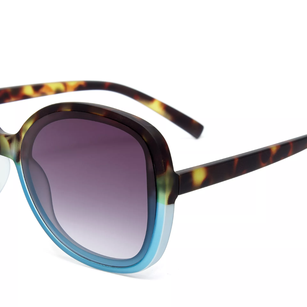 Load image into Gallery viewer, OKKIA Anna Adult Sunglasses - Havana &amp; Blue