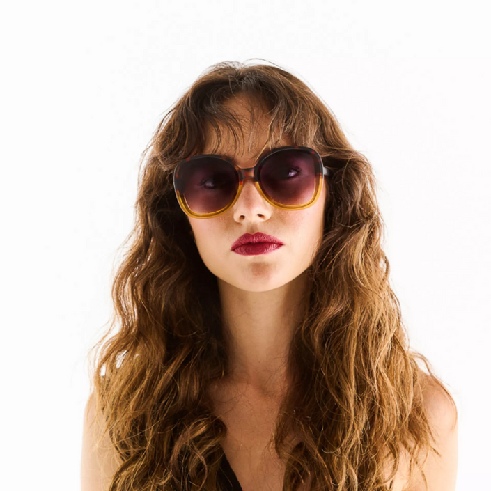 OKKIA Anna Adult Sunglasses - Havana Yellow