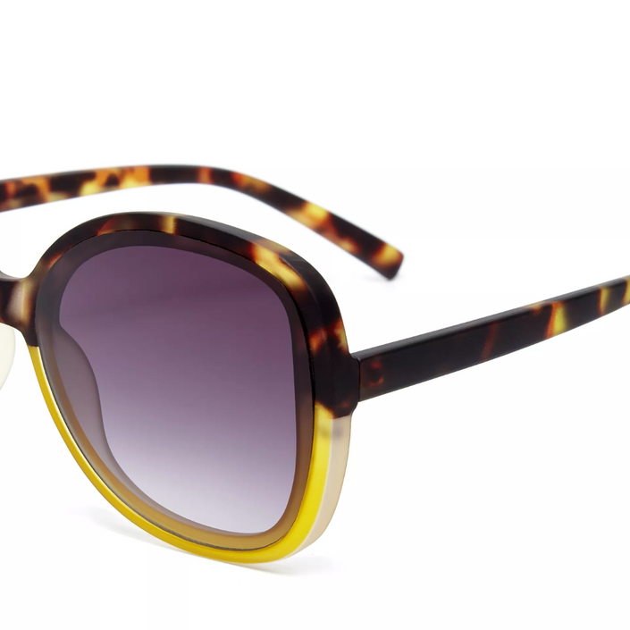 OKKIA Anna Adult Sunglasses - Havana Yellow