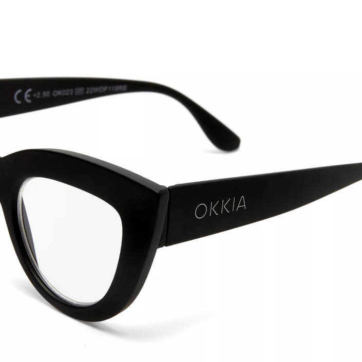 OKKIA Claudia Adult Reading Glasses - Black