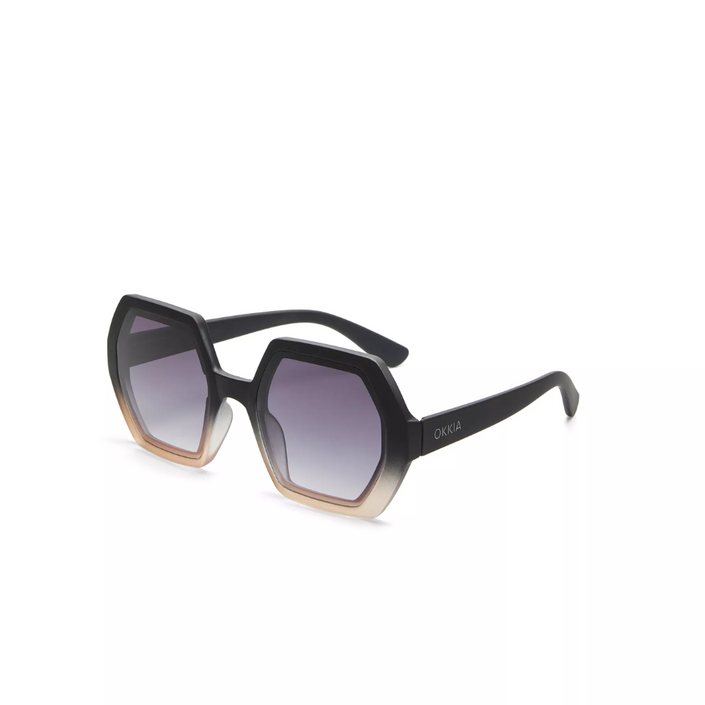 OKKIA Emma Adult Sunglasses - Black Shaded Rose