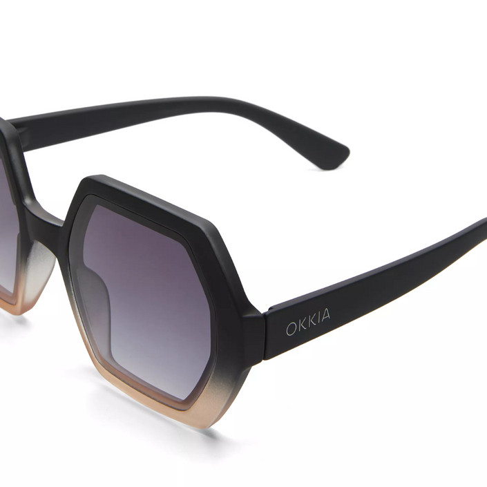 OKKIA Emma Adult Sunglasses - Black Shaded Rose