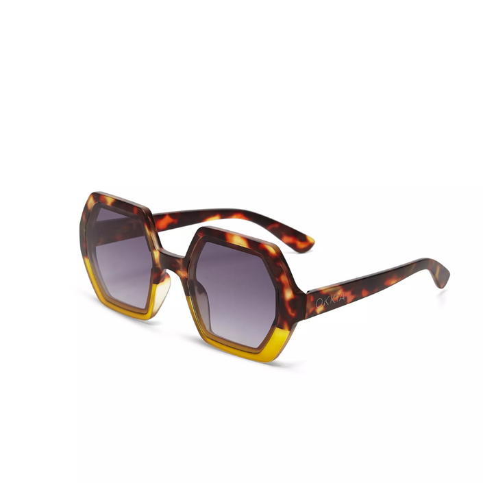 OKKIA Emma Adult Sunglasses - Havana Yellow