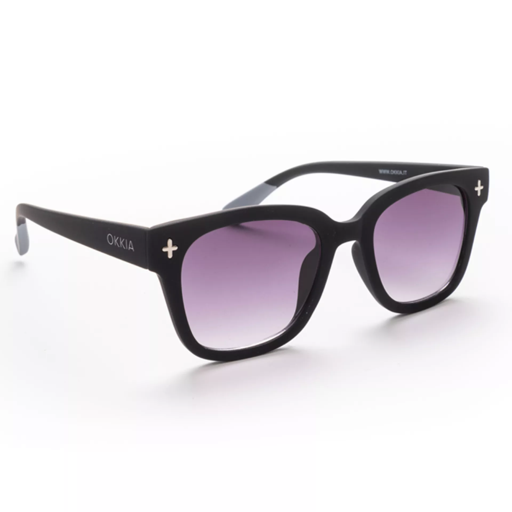 Load image into Gallery viewer, OKKIA Giovanni Adult Sunglasses - Black &amp; Grey