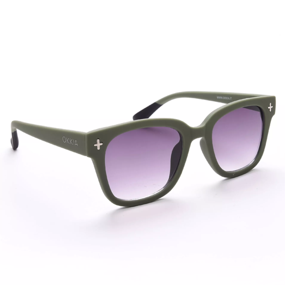 Load image into Gallery viewer, OKKIA Giovanni Adult Sunglasses - Green &amp; Black