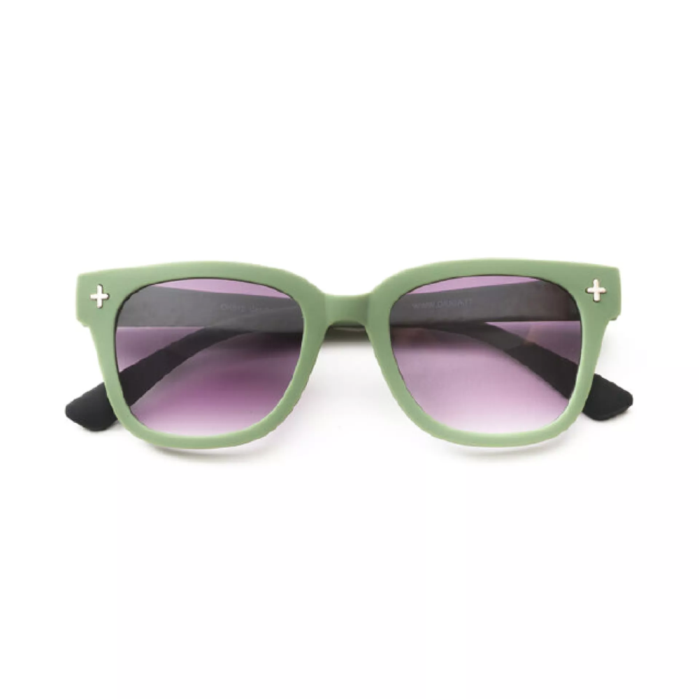 Load image into Gallery viewer, OKKIA Giovanni Adult Sunglasses - Green &amp; Black