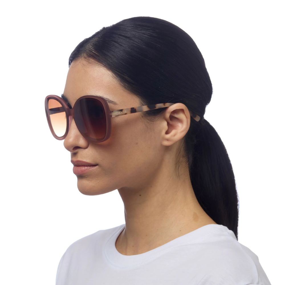 Load image into Gallery viewer, OKKIA Anna Adult Sunglasses - Pink Havana