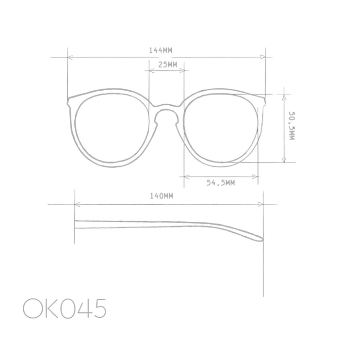 OKKIA Berlino Adult Sunglasses - Black Gradient