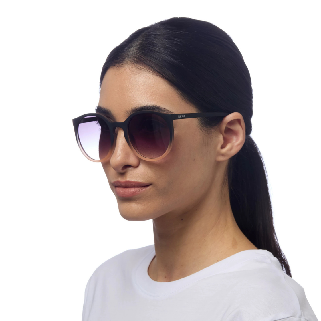 Load image into Gallery viewer, OKKIA Berlino Adult Sunglasses - Black Shaded Rose