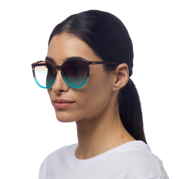 OKKIA Berlino Adult Sunglasses - Havana Blue