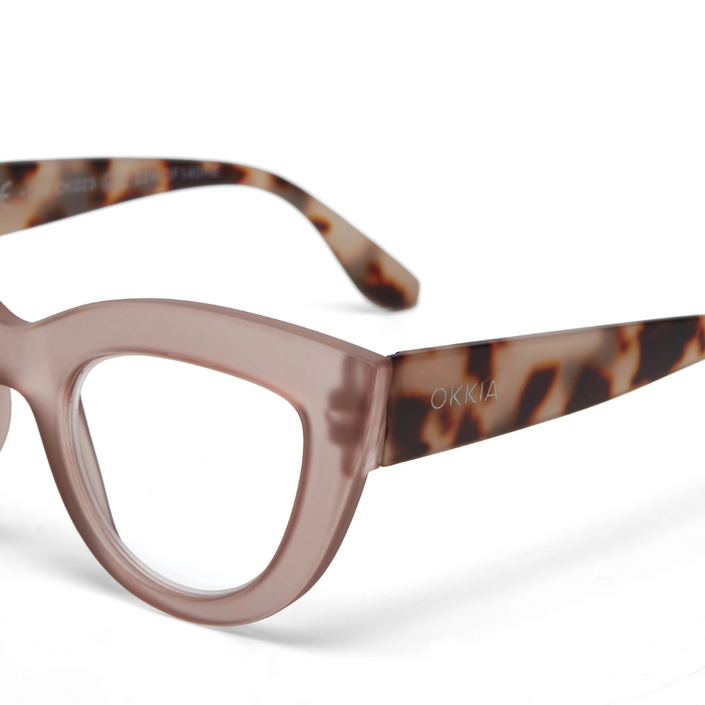 OKKIA Claudia Adult Reading Glasses - Pink Havana